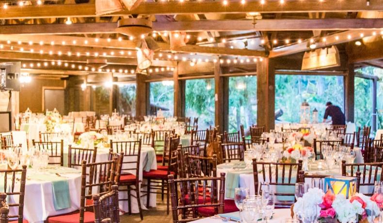 set tables inside Sambutan Longhouse