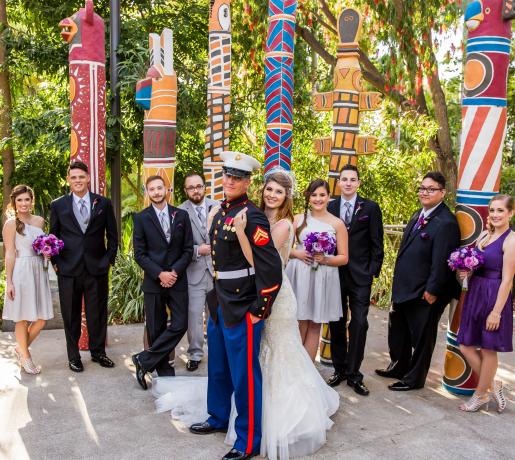 True Photography bridal party at totem poles